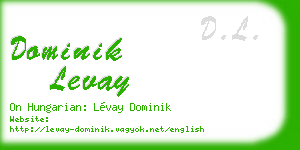 dominik levay business card